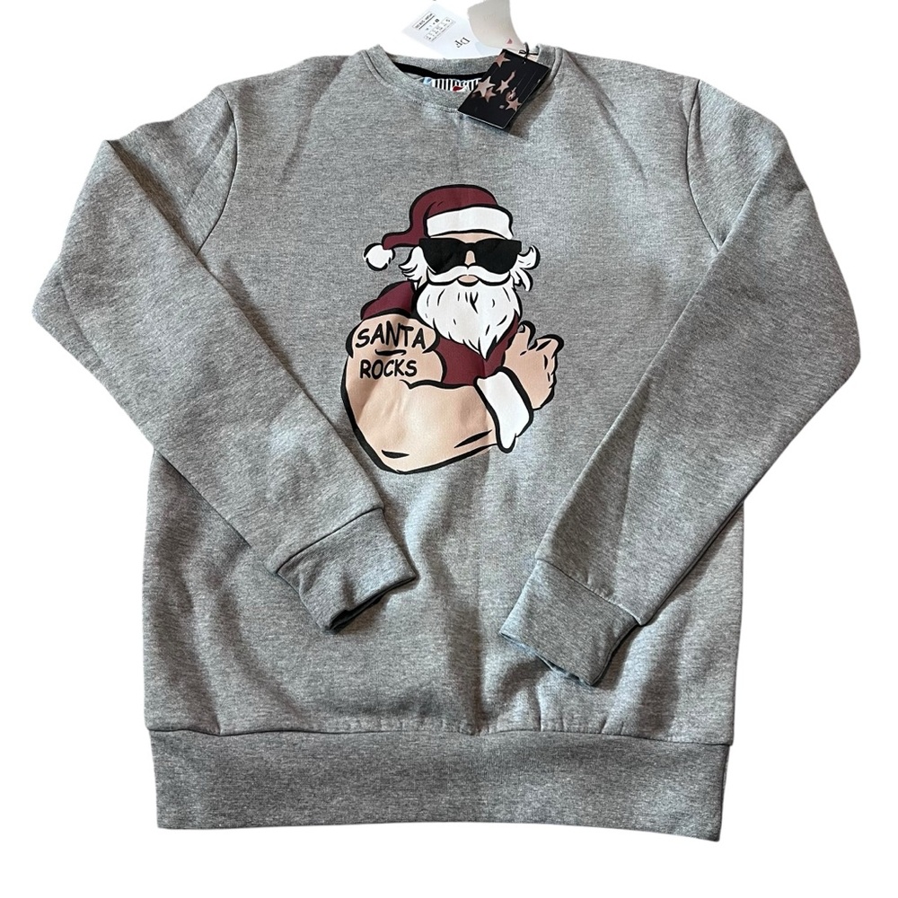 DENIM & FLOWER Santa Rocks‎ Crewneck Sweatshirt